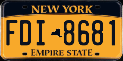 NY license plate FDI8681
