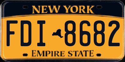 NY license plate FDI8682