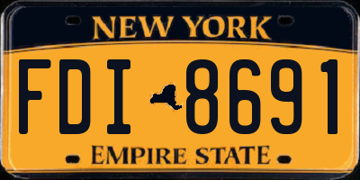 NY license plate FDI8691