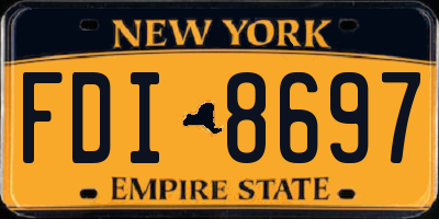 NY license plate FDI8697