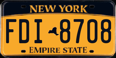 NY license plate FDI8708