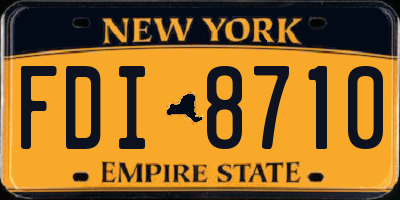 NY license plate FDI8710
