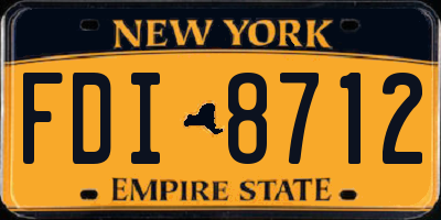 NY license plate FDI8712