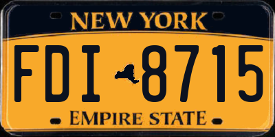 NY license plate FDI8715