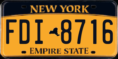 NY license plate FDI8716
