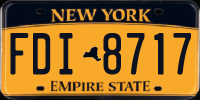 NY license plate FDI8717