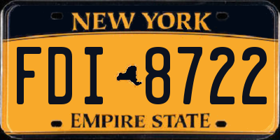 NY license plate FDI8722