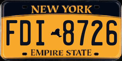 NY license plate FDI8726