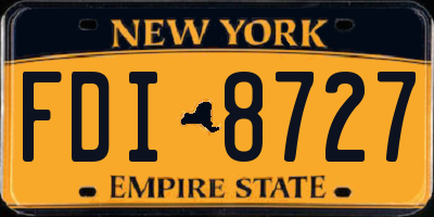 NY license plate FDI8727