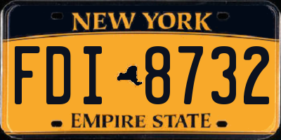 NY license plate FDI8732