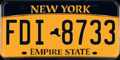 NY license plate FDI8733