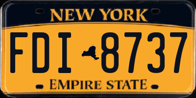 NY license plate FDI8737