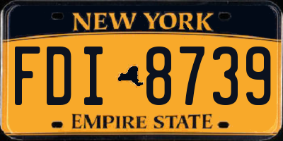 NY license plate FDI8739