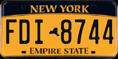 NY license plate FDI8744