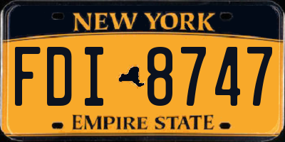 NY license plate FDI8747