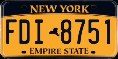 NY license plate FDI8751