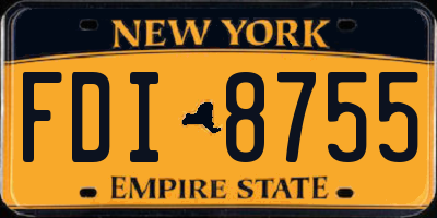 NY license plate FDI8755
