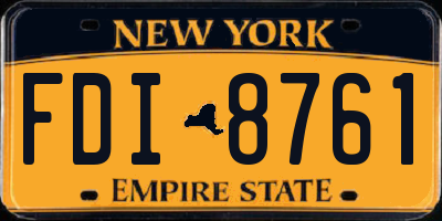 NY license plate FDI8761