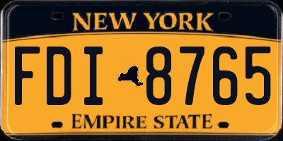 NY license plate FDI8765