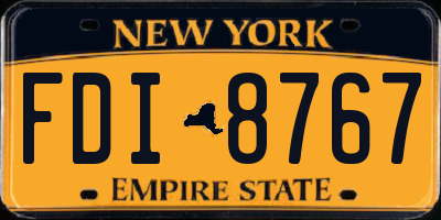 NY license plate FDI8767