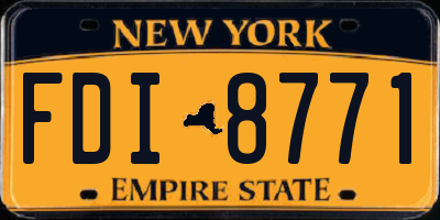 NY license plate FDI8771
