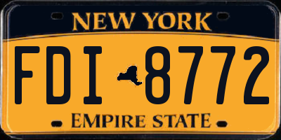 NY license plate FDI8772
