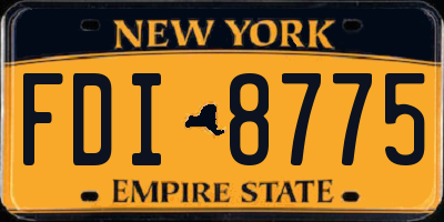 NY license plate FDI8775