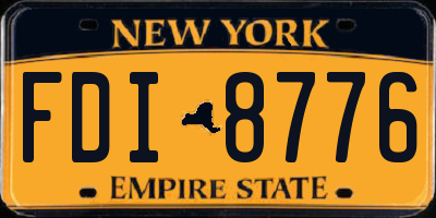 NY license plate FDI8776