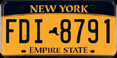 NY license plate FDI8791
