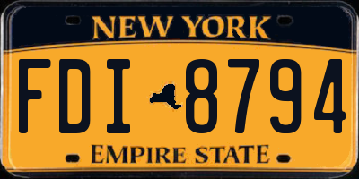 NY license plate FDI8794