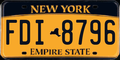NY license plate FDI8796