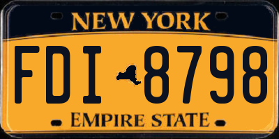 NY license plate FDI8798