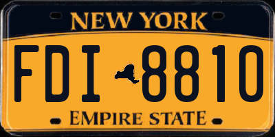 NY license plate FDI8810