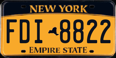NY license plate FDI8822