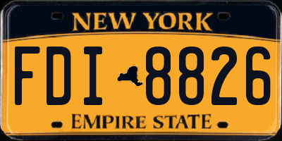 NY license plate FDI8826