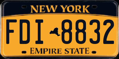 NY license plate FDI8832