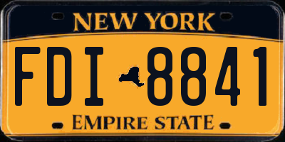 NY license plate FDI8841