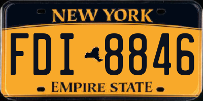 NY license plate FDI8846