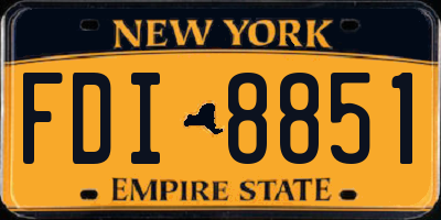 NY license plate FDI8851