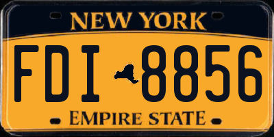 NY license plate FDI8856