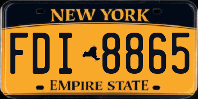 NY license plate FDI8865