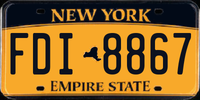 NY license plate FDI8867