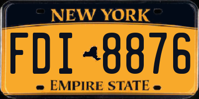 NY license plate FDI8876