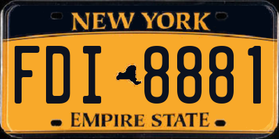 NY license plate FDI8881
