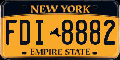 NY license plate FDI8882