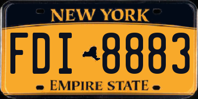 NY license plate FDI8883