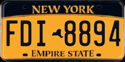 NY license plate FDI8894