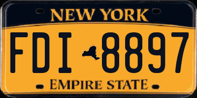 NY license plate FDI8897
