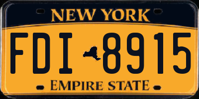 NY license plate FDI8915
