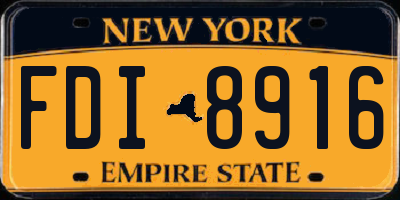 NY license plate FDI8916